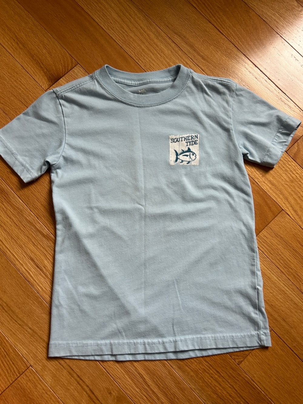 Southern Tide Light Blue Short-Sleeve Tee with Pocket Logo